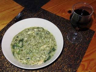 Gorgonzola and Spinach Risotto